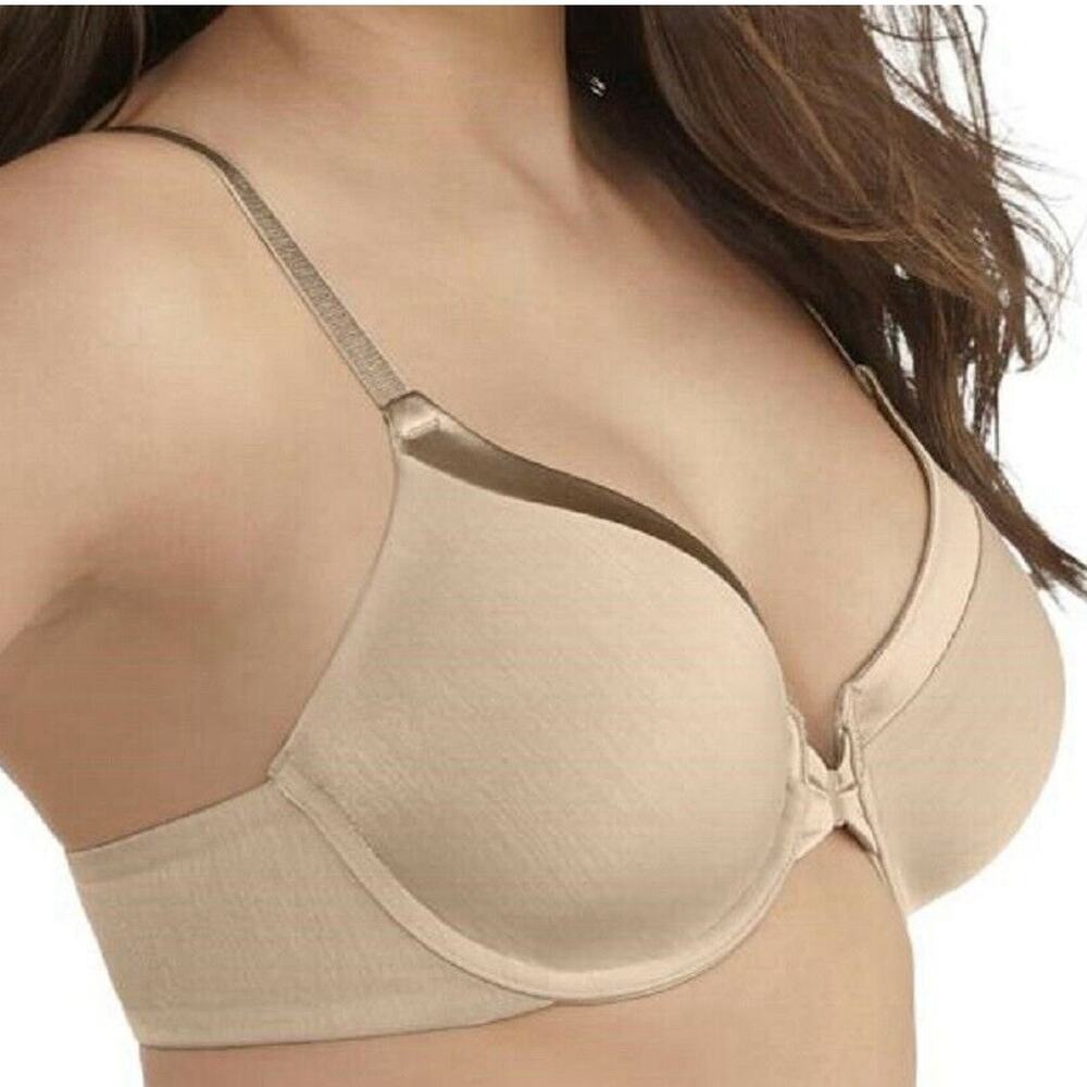 Vanity‎ Fair 34DD 75339 Illumination Front Close Lined T Shirt Bra Underwire Tan